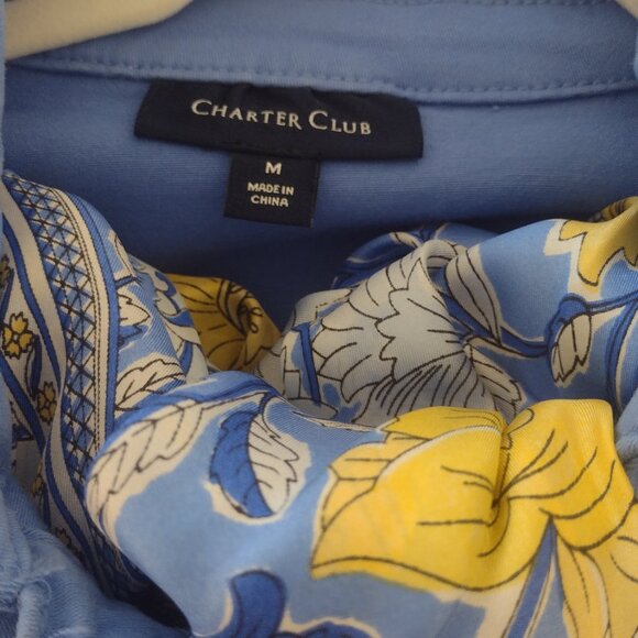 Charter Club Cornflower Blue Fitted Stretch Denim Jacket - Like New - Picture 5 of 5